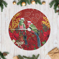 Merry Chrissie Australia King Parrots Tree Skirt Aboriginal Art - Aussie Hoodie
