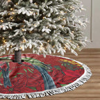 Merry Chrissie Australia King Parrots Tree Skirt Aboriginal Art - Aussie Hoodie