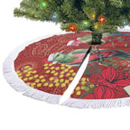 Merry Chrissie Australia King Parrots Tree Skirt Aboriginal Art - Aussie Hoodie