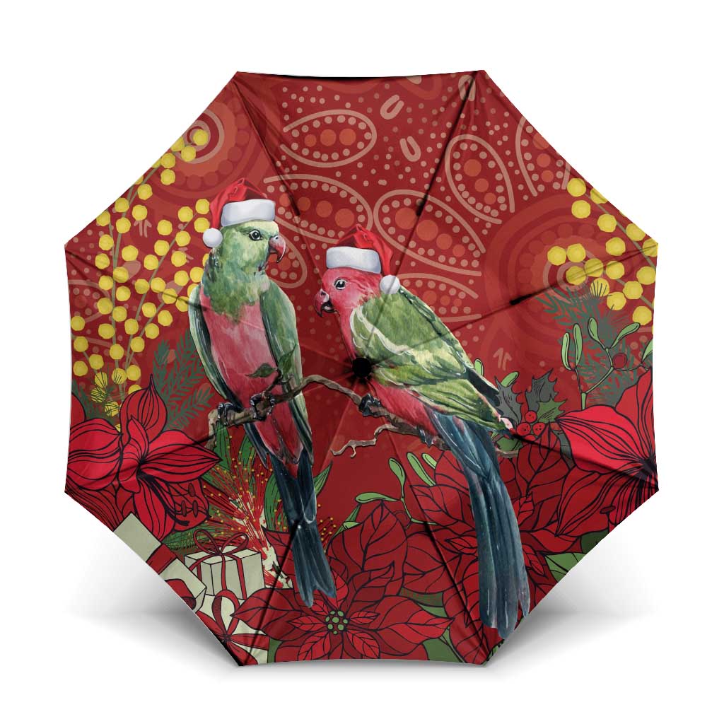 Merry Chrissie Australia King Parrots Umbrella Aboriginal Art - Aussie Hoodie
