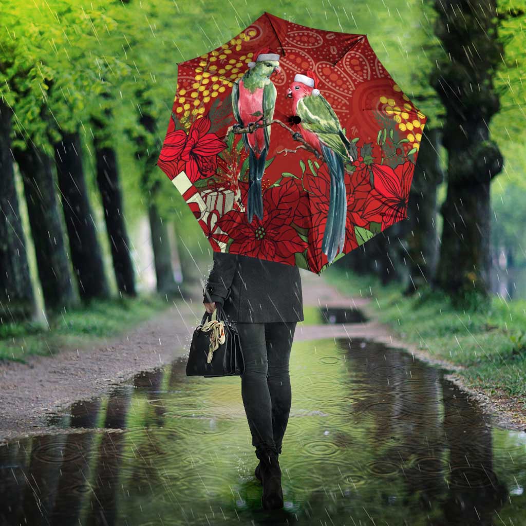 Merry Chrissie Australia King Parrots Umbrella Aboriginal Art - Aussie Hoodie