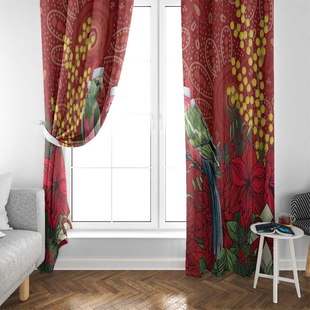 Merry Chrissie Australia King Parrots Window Curtain Aboriginal Art - Aussie Hoodie