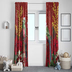 Merry Chrissie Australia King Parrots Window Curtain Aboriginal Art - Aussie Hoodie