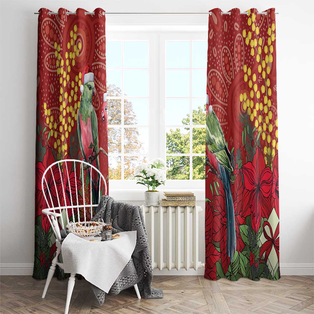 Merry Chrissie Australia King Parrots Window Curtain Aboriginal Art - Aussie Hoodie