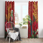 Merry Chrissie Australia King Parrots Window Curtain Aboriginal Art - Aussie Hoodie