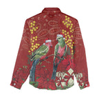 Merry Chrissie Australia King Parrots Women Casual Shirt Aboriginal Art - Aussie Hoodie