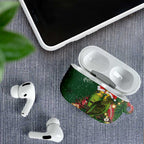 Green Budgerigars on Callistemon AirPods Case Merry Christmas Aussie - Aussie Hoodie