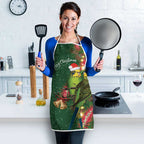 Green Budgerigars on Callistemon Apron Merry Christmas Aussie - Aussie Hoodie