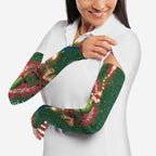 Green Budgerigars on Callistemon Arm Sleeves Merry Christmas Aussie - Aussie Hoodie