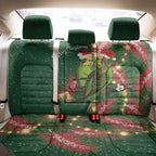 Green Budgerigars on Callistemon Back Car Seat Cover Merry Christmas Aussie - Aussie Hoodie