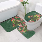 Green Budgerigars on Callistemon Bathroom Set Merry Christmas Aussie - Aussie Hoodie