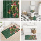 Green Budgerigars on Callistemon Bathroom Set Merry Christmas Aussie - Aussie Hoodie