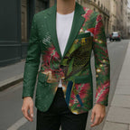 Green Budgerigars on Callistemon Blazer Merry Christmas Aussie - Aussie Hoodie