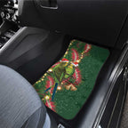 Green Budgerigars on Callistemon Car Mats Merry Christmas Aussie - Aussie Hoodie