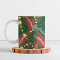 Green Budgerigars on Callistemon Ceramic Mug Merry Christmas Aussie - Aussie Hoodie
