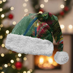 Green Budgerigars on Callistemon Merry Christmas Aussie Christmas Santa Hat - Aussie Hoodie