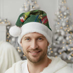 Green Budgerigars on Callistemon Merry Christmas Aussie Christmas Santa Hat - Aussie Hoodie