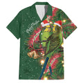 Green Budgerigars on Callistemon Family Matching Summer Maxi Dress and Hawaiian Shirt Merry Christmas Aussie - Aussie Hoodie
