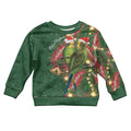 Green Budgerigars on Callistemon Merry Christmas Aussie Kid Ugly Christmas Sweater - Aussie Hoodie