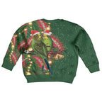 Green Budgerigars on Callistemon Merry Christmas Aussie Kid Ugly Christmas Sweater - Aussie Hoodie