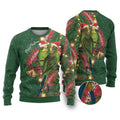 Green Budgerigars on Callistemon Merry Christmas Aussie Ugly Christmas Sweater - Aussie Hoodie