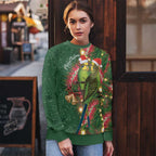 Green Budgerigars on Callistemon Merry Christmas Aussie Ugly Christmas Sweater - Aussie Hoodie