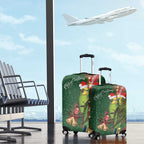 Green Budgerigars on Callistemon Luggage Cover Merry Christmas Aussie - Aussie Hoodie