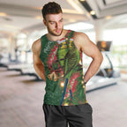 Green Budgerigars on Callistemon Men Tank Top Merry Christmas Aussie - Aussie Hoodie