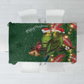 Green Budgerigars on Callistemon Tablecloth Merry Christmas Aussie - Aussie Hoodie