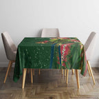 Green Budgerigars on Callistemon Tablecloth Merry Christmas Aussie - Aussie Hoodie