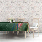 Green Budgerigars on Callistemon Tablecloth Merry Christmas Aussie - Aussie Hoodie