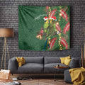 Green Budgerigars on Callistemon Tapestry Merry Christmas Aussie - Aussie Hoodie