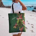 Green Budgerigars on Callistemon Tote Bag Merry Christmas Aussie - Aussie Hoodie