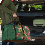 Green Budgerigars on Callistemon Travel Bag Merry Christmas Aussie - Aussie Hoodie