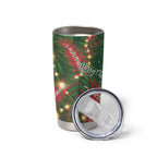 Green Budgerigars on Callistemon Tumbler Cup Merry Christmas Aussie - Aussie Hoodie