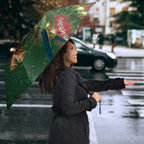 Green Budgerigars on Callistemon Umbrella Merry Christmas Aussie - Aussie Hoodie
