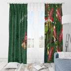 Green Budgerigars on Callistemon Window Curtain Merry Christmas Aussie - Aussie Hoodie