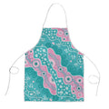 Hereditary Cancer Awareness Australia Indigenous Apron Pink and Teal - Aussie Hoodie
