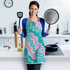 Hereditary Cancer Awareness Australia Indigenous Apron Pink and Teal - Aussie Hoodie