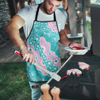 Hereditary Cancer Awareness Australia Indigenous Apron Pink and Teal - Aussie Hoodie