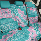 Hereditary Cancer Awareness Australia Indigenous Back Car Seat Cover Pink and Teal - Aussie Hoodie