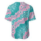Hereditary Cancer Awareness Australia Indigenous Baseball Jersey Pink and Teal - Aussie Hoodie