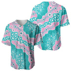 Hereditary Cancer Awareness Australia Indigenous Baseball Jersey Pink and Teal - Aussie Hoodie