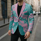 Hereditary Cancer Awareness Australia Indigenous Blazer Pink and Teal - Aussie Hoodie