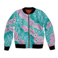 Hereditary Cancer Awareness Australia Indigenous Bomber Jacket Pink and Teal - Aussie Hoodie