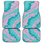 Hereditary Cancer Awareness Australia Indigenous Car Mats Pink and Teal - Aussie Hoodie