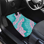 Hereditary Cancer Awareness Australia Indigenous Car Mats Pink and Teal - Aussie Hoodie