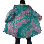 Hereditary Cancer Awareness Australia Indigenous Cloak Pink and Teal - Aussie Hoodie