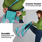 Hereditary Cancer Awareness Australia Indigenous Grocery Bag Pink and Teal - Aussie Hoodie