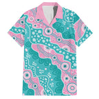 Hereditary Cancer Awareness Australia Indigenous Hawaiian Shirt Pink and Teal - Aussie Hoodie